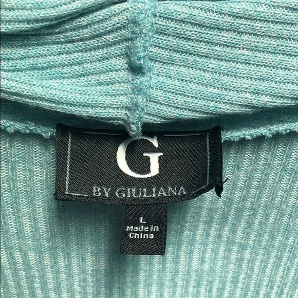 G by Giuliani Light Blue Long Knit Cardigan - Picture 5 of 8